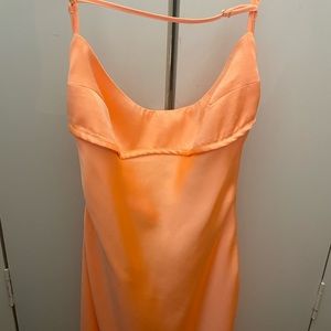 ZARA Satin Effect Cut Out Dress